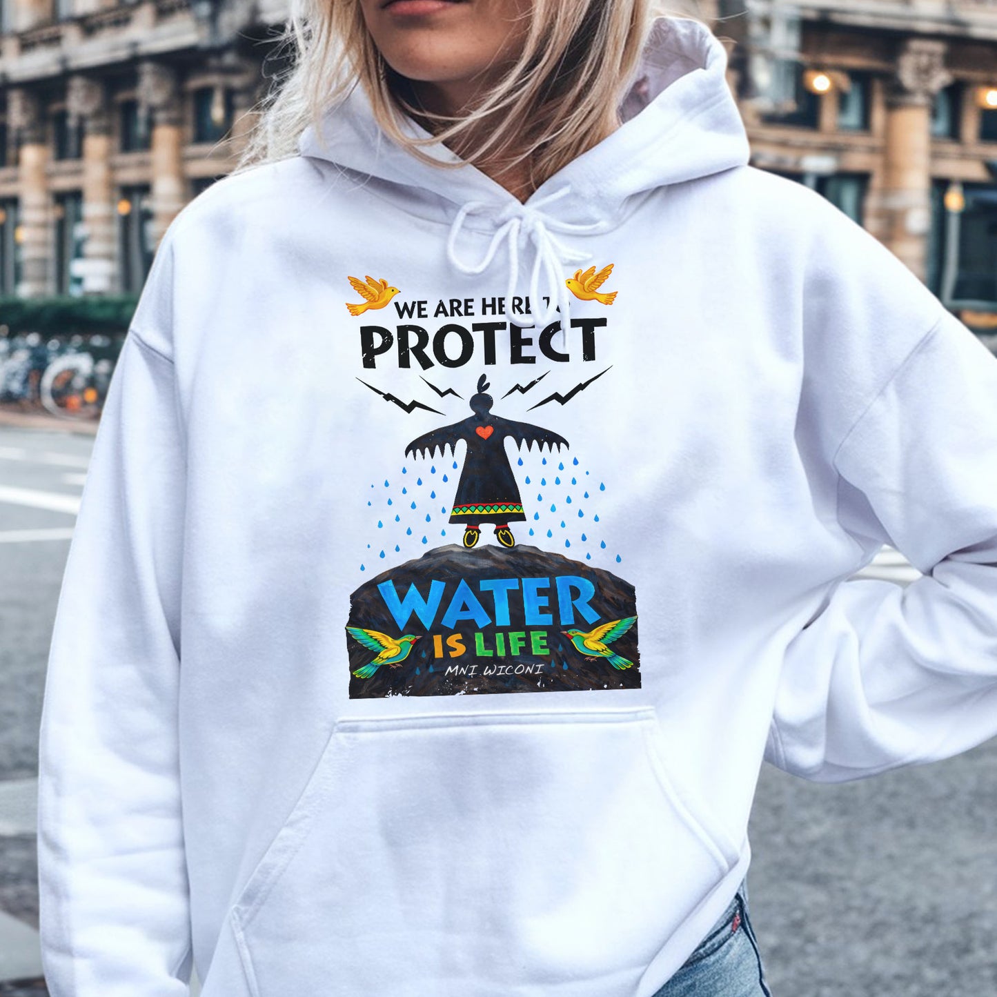 We Are Here to Protect Water - Unisex T-shirt/V-neck T-shirt/Hoodie/Sweatshirt