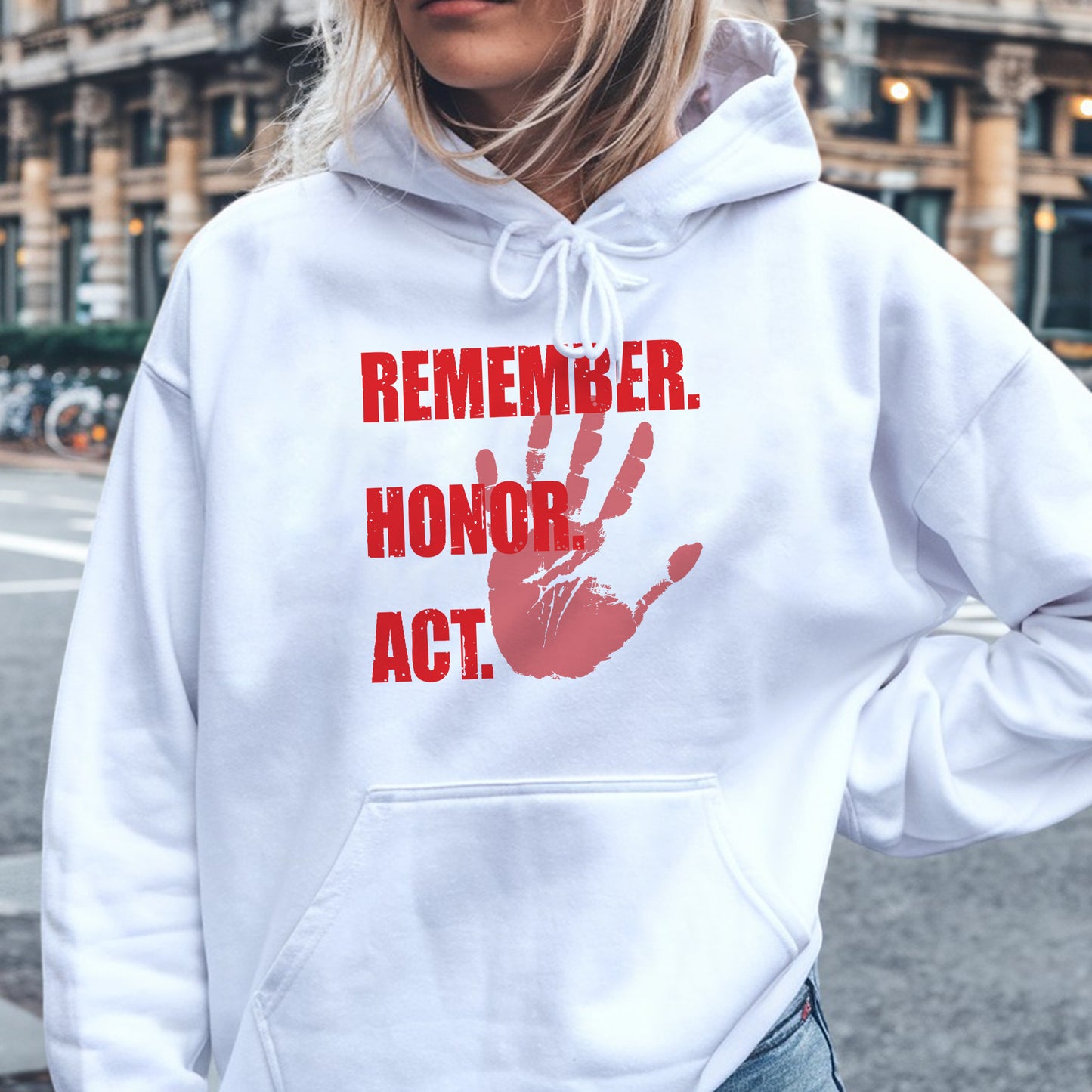 Remember. Honor. Act: MMIW Awareness Unisex T-shirt/V-neck T-shirt /Hoodie/Sweatshirt