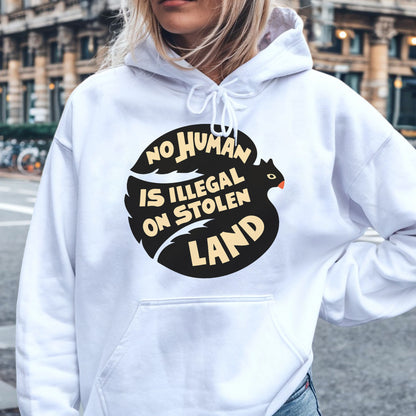 No Human Is Illegal on Stolen Land Unisex T-shirt/T-shirt V-neck/Hoodie/Sweatshirt
