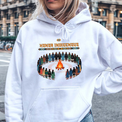 Honor Indigenous Fire Circle - Native American Spirit Unisex T-Shirt/T-Shirt V-Neck/Hoodie/Sweatshirt