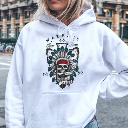 War Face Fear None Native American Warrior Unisex T-shirt/V-neck T-shirt /Hoodie/Sweatshirt