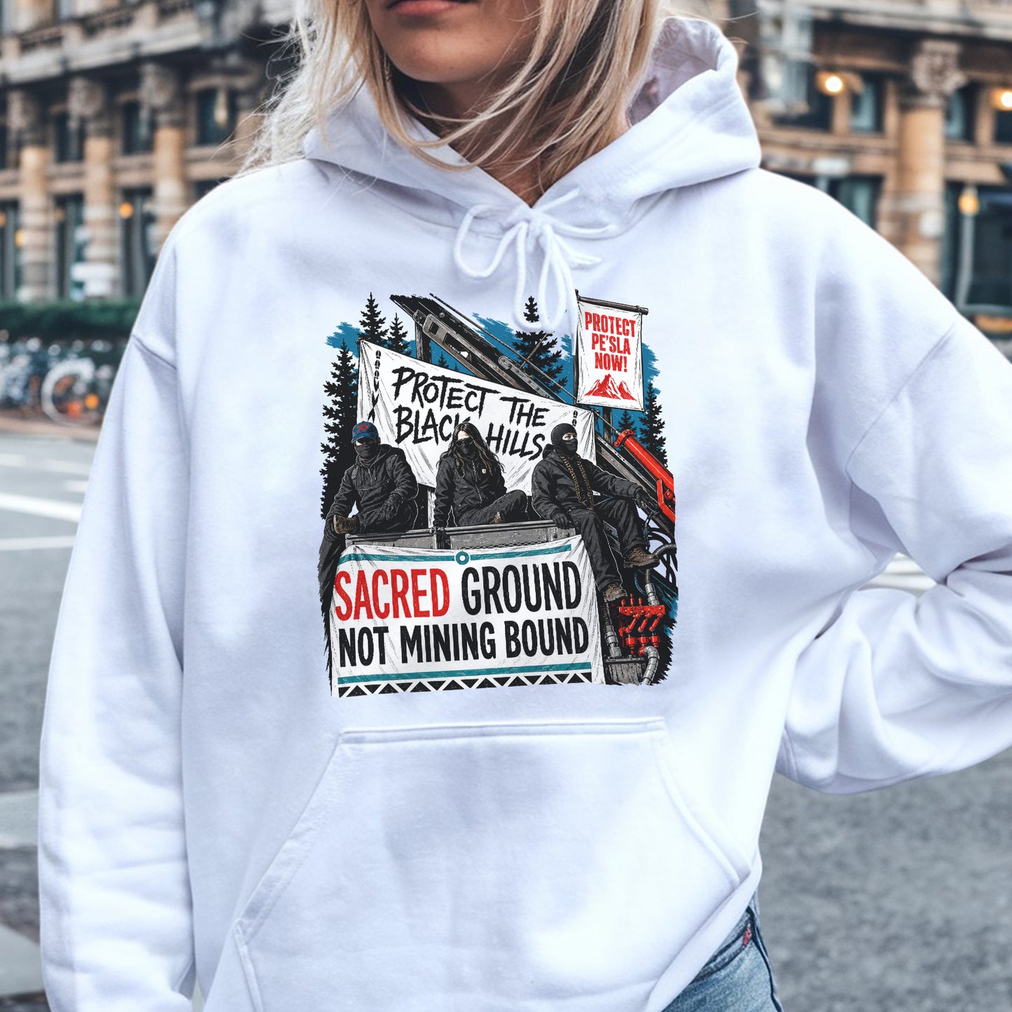 Protect the Black Hills - Sacred Ground Not Mining Bound Unisex T-shirt/T-shirt V-neck/Hoodie/Sweatshirt