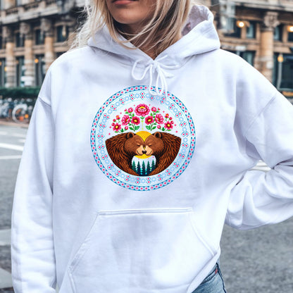 Sacred Bear Love Circle - Indigenous Art of Unity & Love Unisex T-shirt/T-shirt V-neck/Hoodie/Sweatshirt