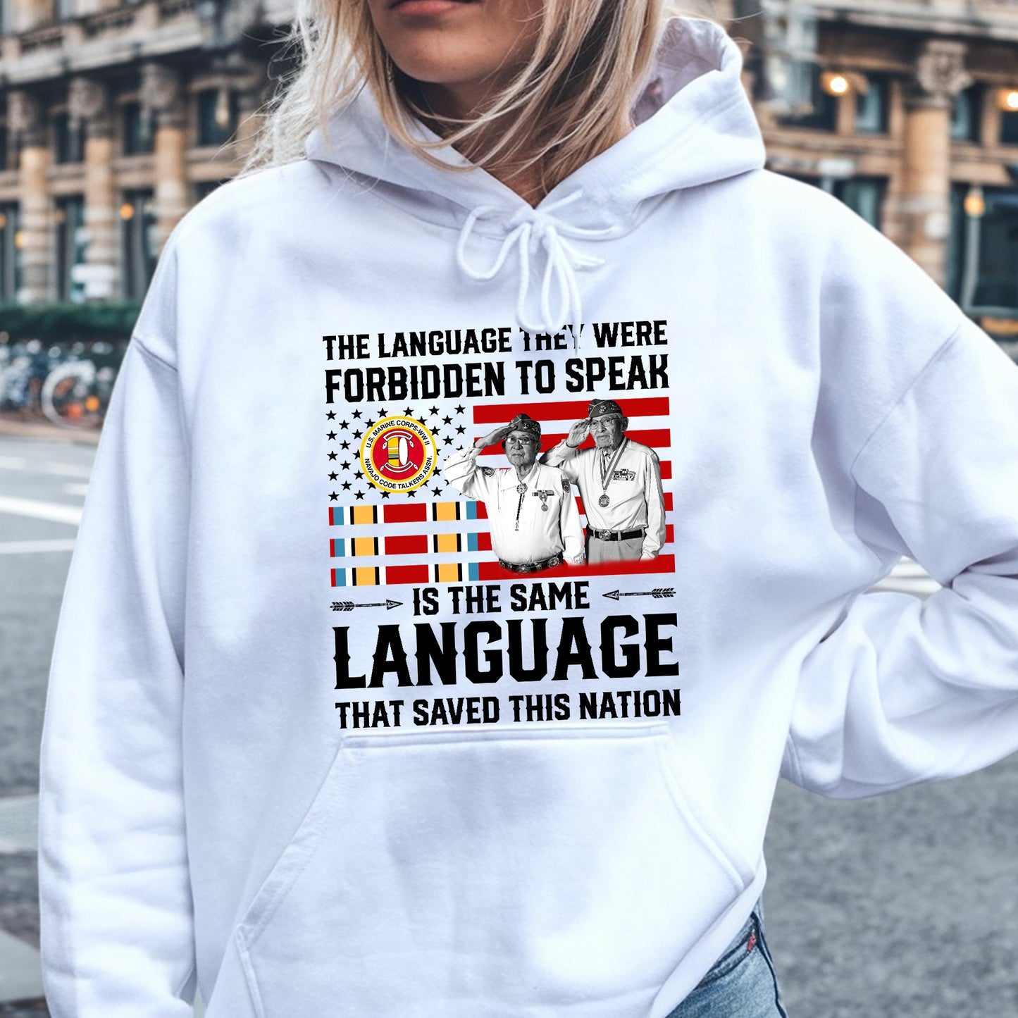 Language of Heroes Native American Code Talkers Tribute Unisex T-Shirt/T-Shirt V-Neck/Hoodie/Sweatshirt