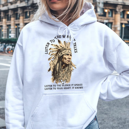Listen to the Wind Native American Unisex T-shirt/V-neck T-shirt /Hoodie/Sweatshirt