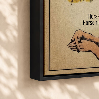 Native American Sign Language - Plains Indian Hand Talk Chart for History & Culture Poster