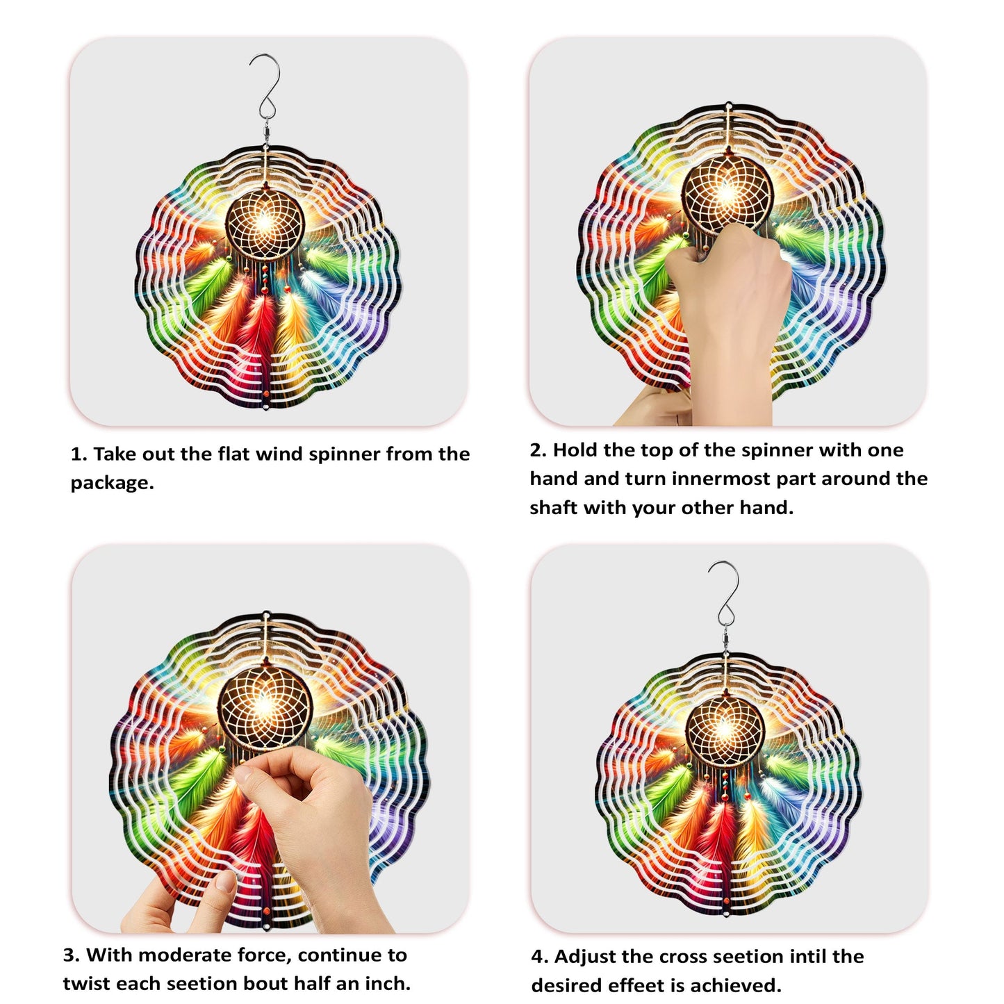 Colorful Native American Dreamcatcher Wind Spinner