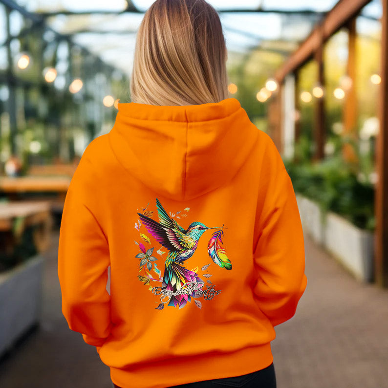 Every Child Matters Hummingbird Unisex Back T-shirt/Hoodie/Sweatshirt