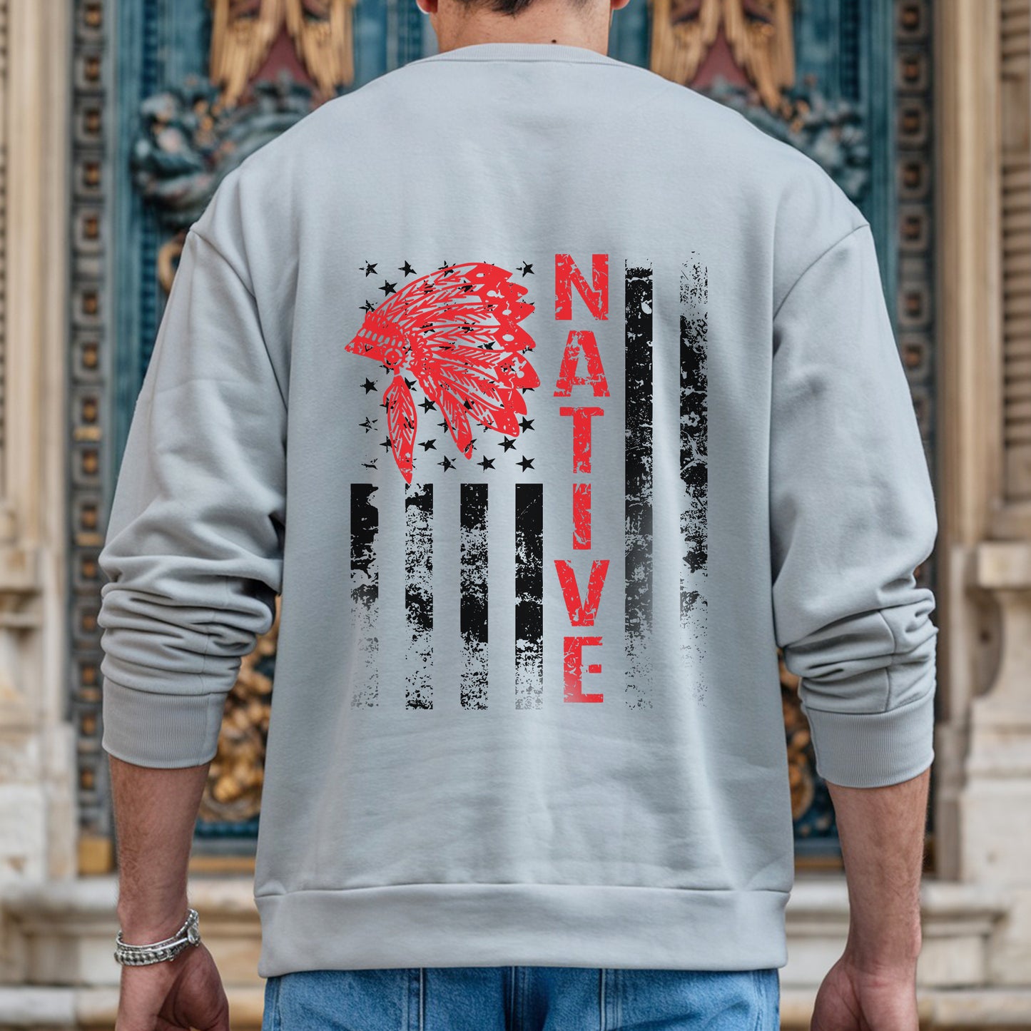 Native Resilience Flagwear Indigenous Strength - Two sides - Unisex T-Shirt/T-Shirt V-Neck/Hoodie/Sweatshirt