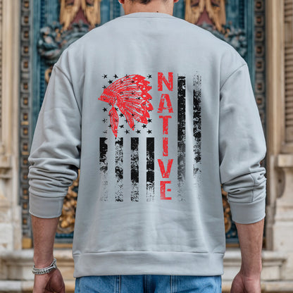 Native Resilience Flagwear Indigenous Strength - Two sides - Unisex T-Shirt/T-Shirt V-Neck/Hoodie/Sweatshirt