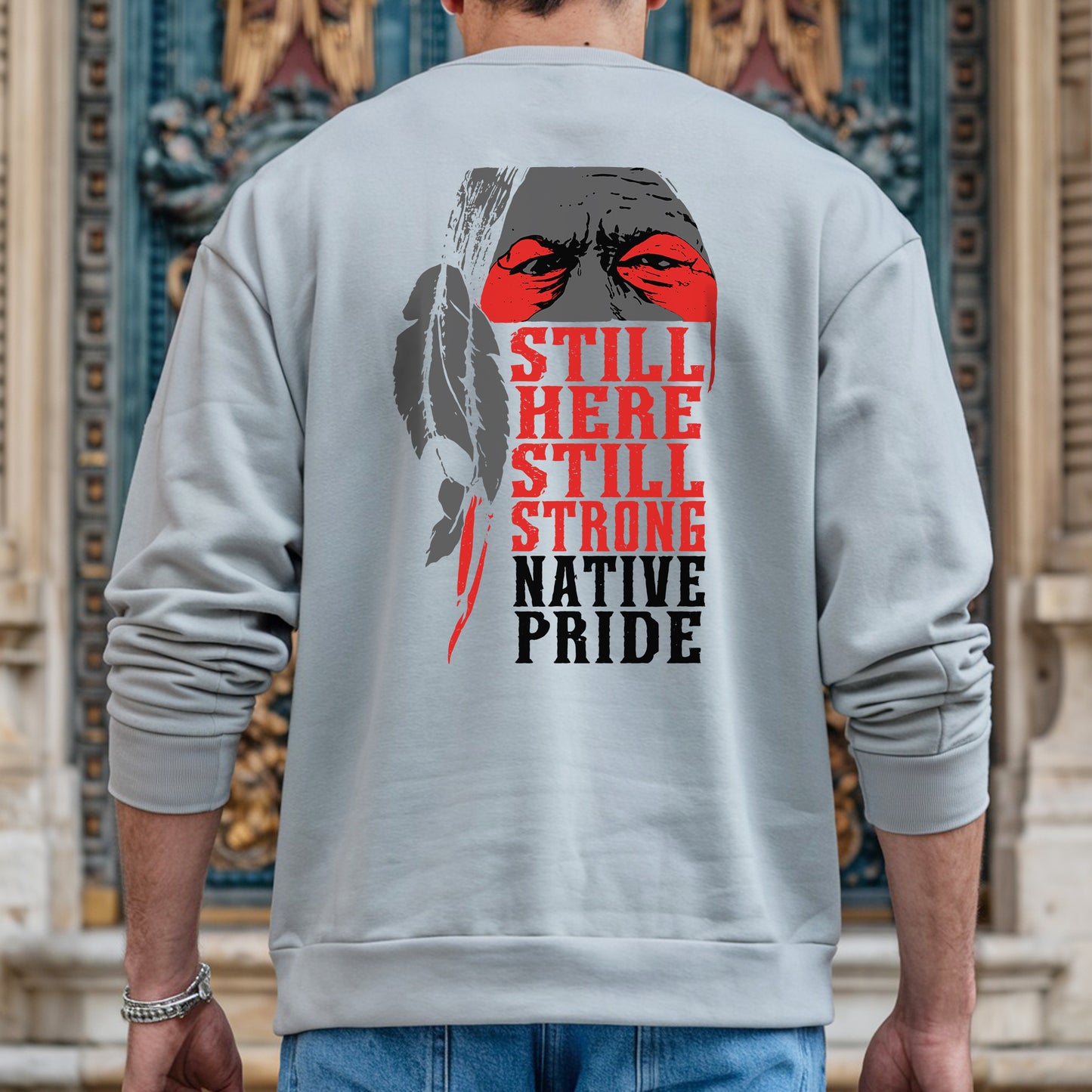 Protect Indigenous Women Red Hand Feather - Two Sides - MMIW Unisex T-shirt/Hoodie/V-Neck/Sweatshirt