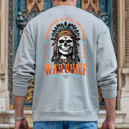 Native Inspired War Chief Skull Fear None Wild Free- Two sides - Unisex T-Shirt/T-Shirt V-Neck/Hoodie/Sweatshirt