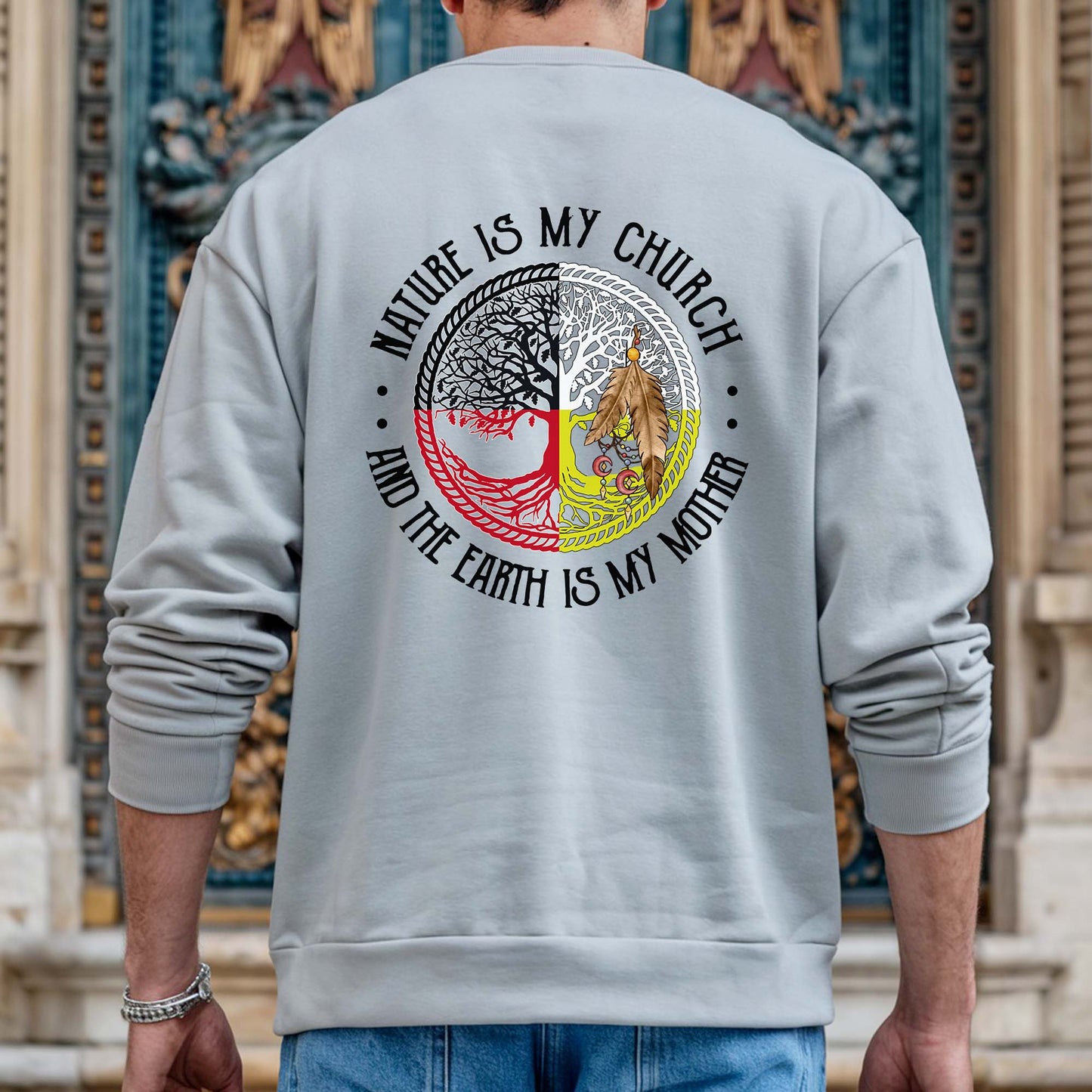 Nature Is My Church Earth Is My Mother - Indigenous Wisdom - Two Sides - Unisex T-Shirt/T-Shirt V-Neck/Hoodie/Sweatshirt