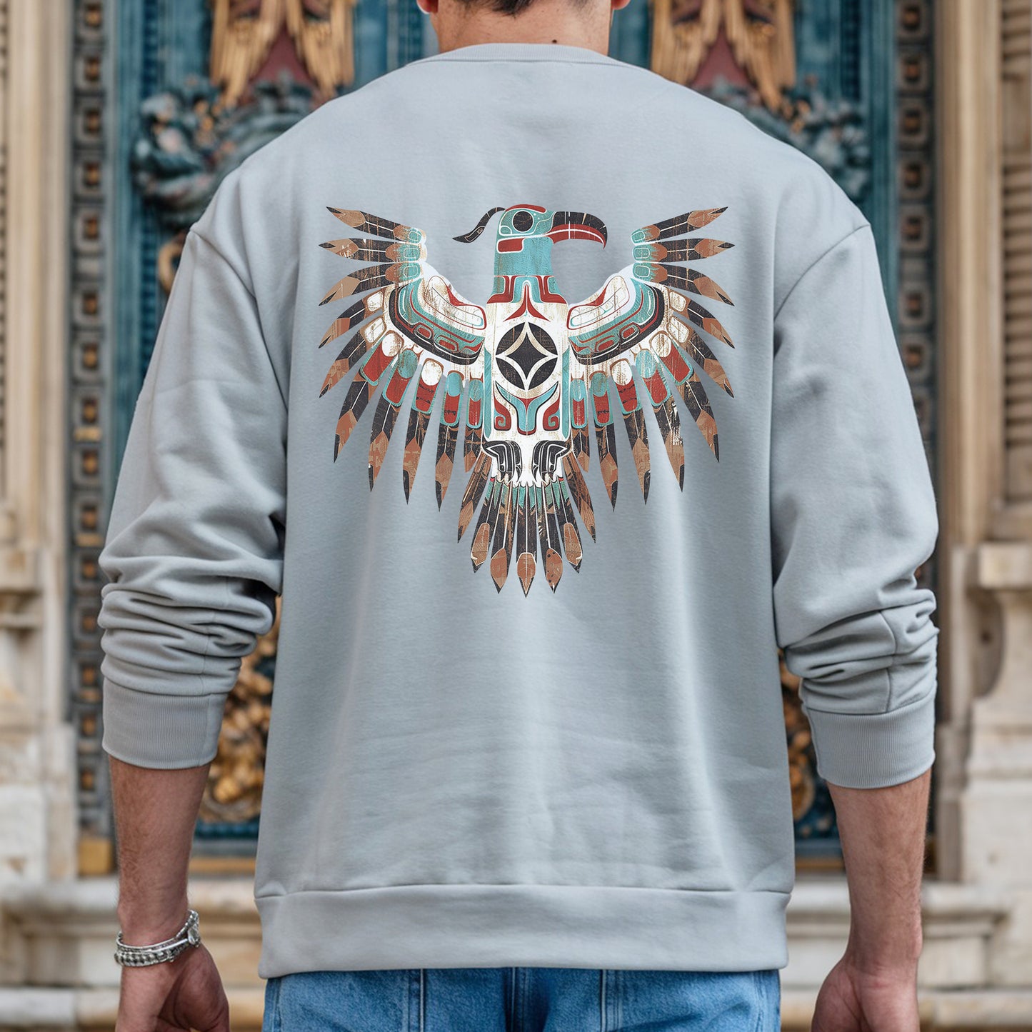 Thunderbird Native American Eagle Unisex - Two sides - T-Shirt/T-Shirt V-Neck/Hoodie/Sweatshirt