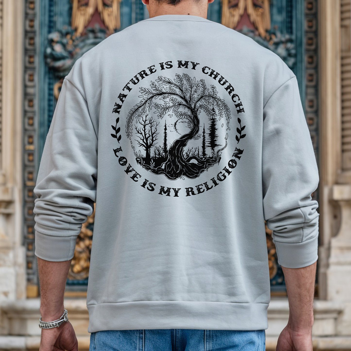 Nature Is My Church - Love Is My Religion - Two Sides - Unisex T-shirt/V-neck T-shirt/Hoodie/Sweatshirt