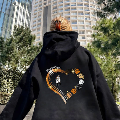 Every Child Matters Paws Of Heart Shirt Unisex Back T-shirt/Hoodie/Sweatshirt