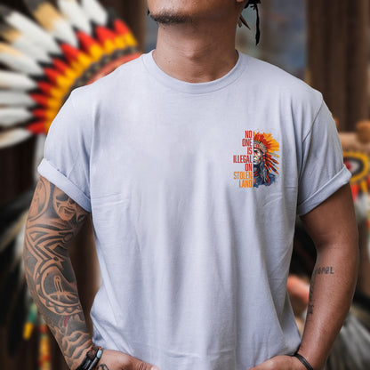 No One Is Illegal On Stolen Land - Two Sides - Unisex T-Shirt/T-Shirt V-Neck/Hoodie/Sweatshirt