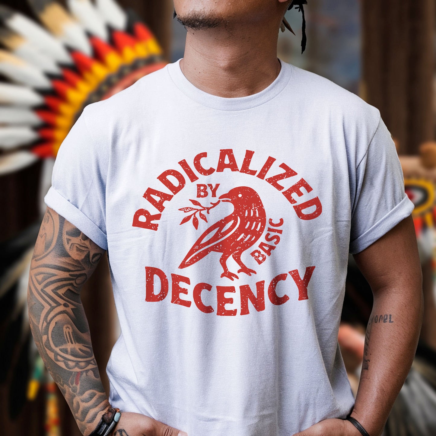 Radicalized by Basic Decency Unisex T-shirt/T-shirt V-neck/Hoodie/Sweatshirt