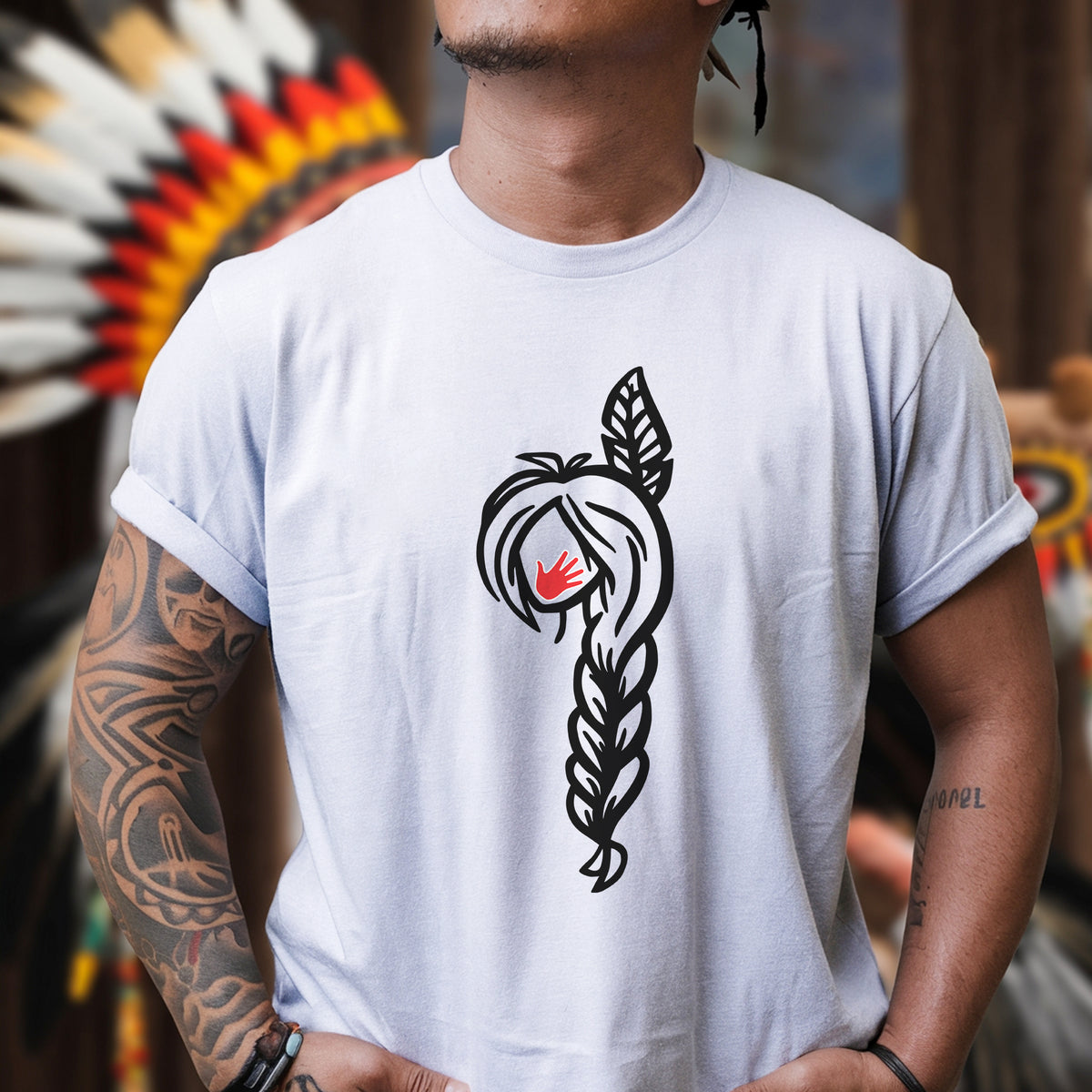 MMIW American Native Black Hair Indigenous Unisex T-shirt/V-neck T-shirt /Hoodie/Sweatshirt