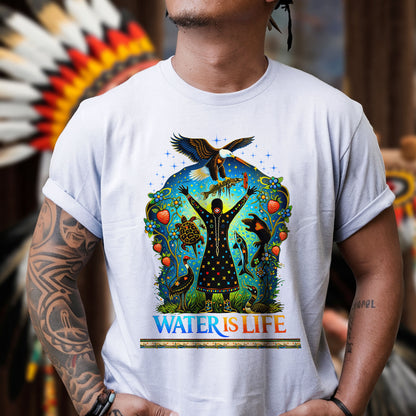 Water is Life Mini Wiconi - Native American - Unisex T-shirt/V-neck T-shirt/Hoodie/Sweatshirt
