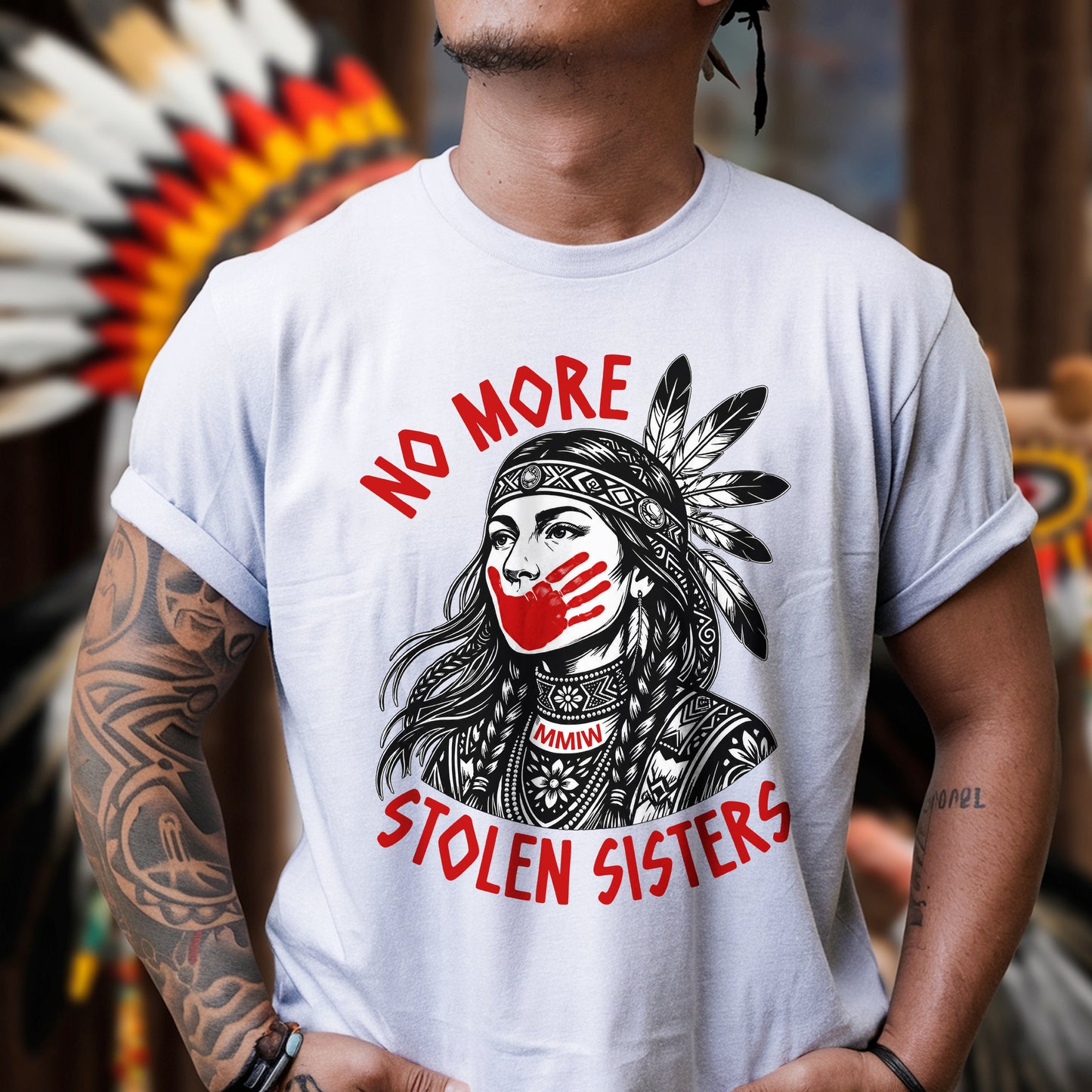 No More Stolen Sisters Feather Unisex T-shirt/T-shirt V-neck/Hoodie/Sweatshirt