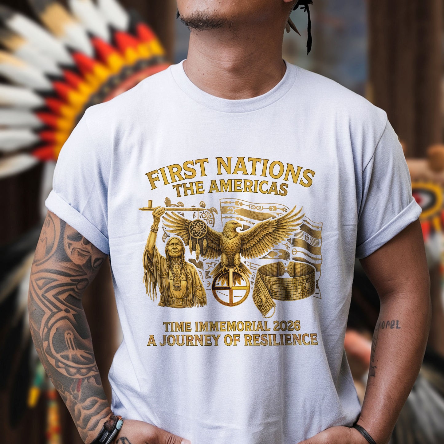 First Nations The Americas - Indigenous Resilience - Unisex T-shirt/V-neck T-shirt/Hoodie/Sweatshirt