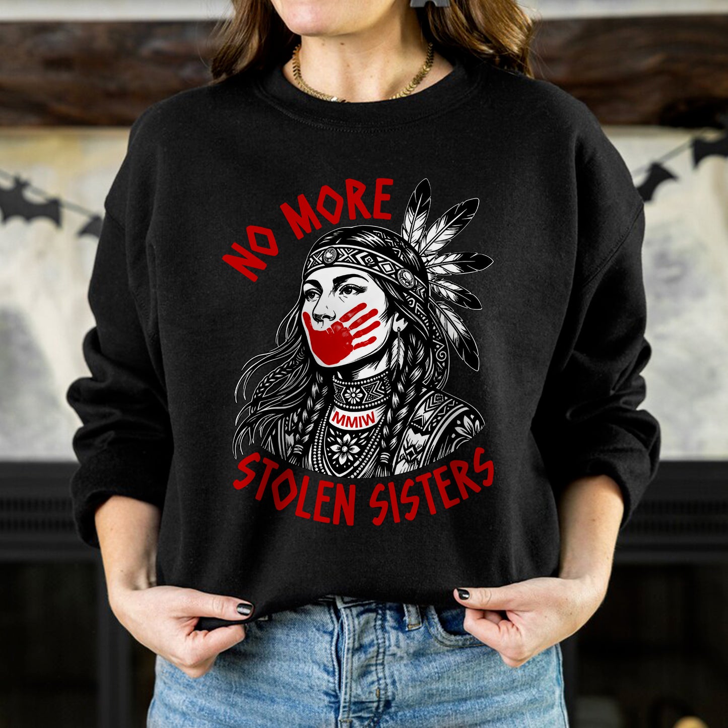 No More Stolen Sisters Feather Unisex T-shirt/T-shirt V-neck/Hoodie/Sweatshirt