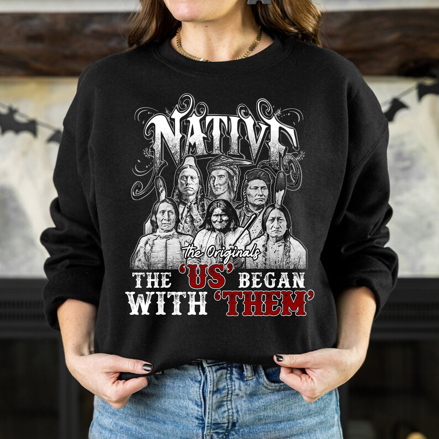 Native American Heritage - “The US Began With Them” Graphic Unisex T-Shirt/T-Shirt V-Neck/Hoodie/Sweatshirt