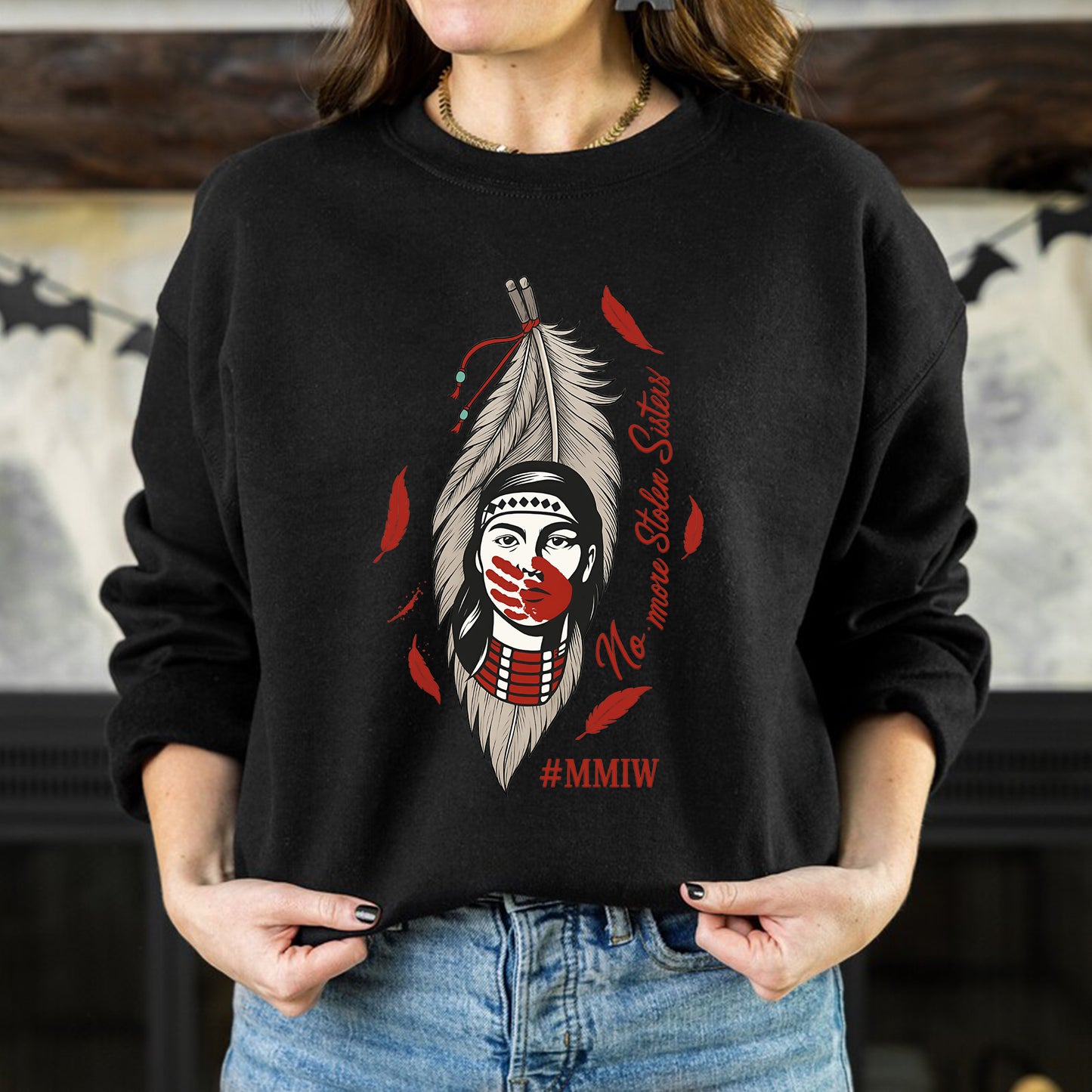 No More Stolen Sisters Red Hand - MMIW Unisex T-Shirt/Hoodie/V-Neck/Sweatshirt
