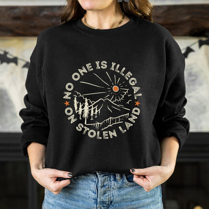 No One Is Illegal On Stolen Land Awareness Unisex T-Shirt/T-Shirt V-Neck/Hoodie/Sweatshirt
