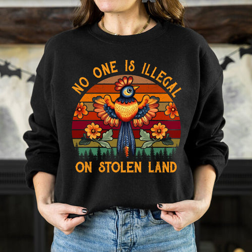 NO ONE IS ILLEGAL ON STOLEN LAND 25 - One sides - Unisex T-Shirt/T-Shirt V-Neck/Hoodie/Sweatshirt