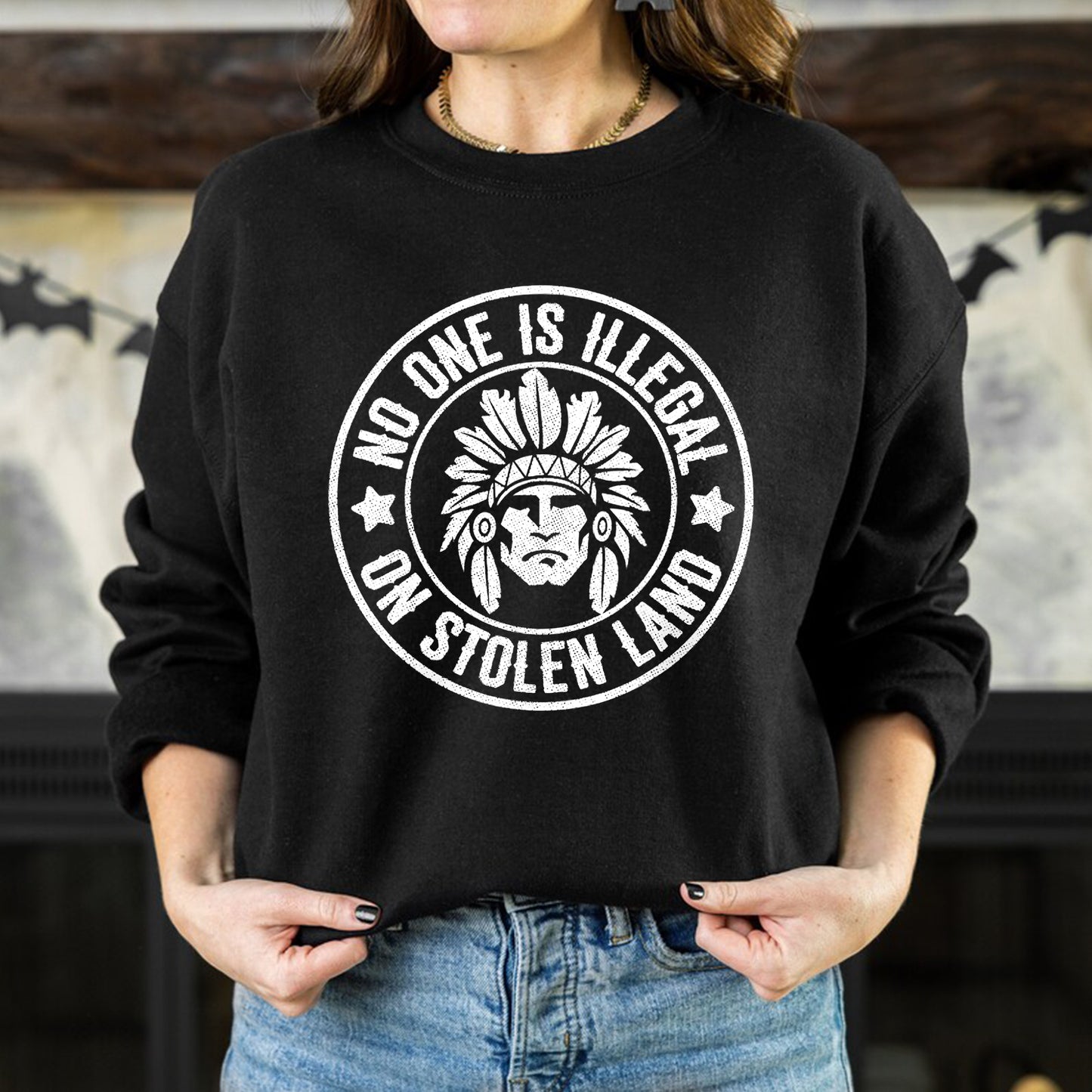 No One Is Illegal on Stolen Land Unisex T-Shirt/T-Shirt V-Neck/Hoodie/Sweatshirt