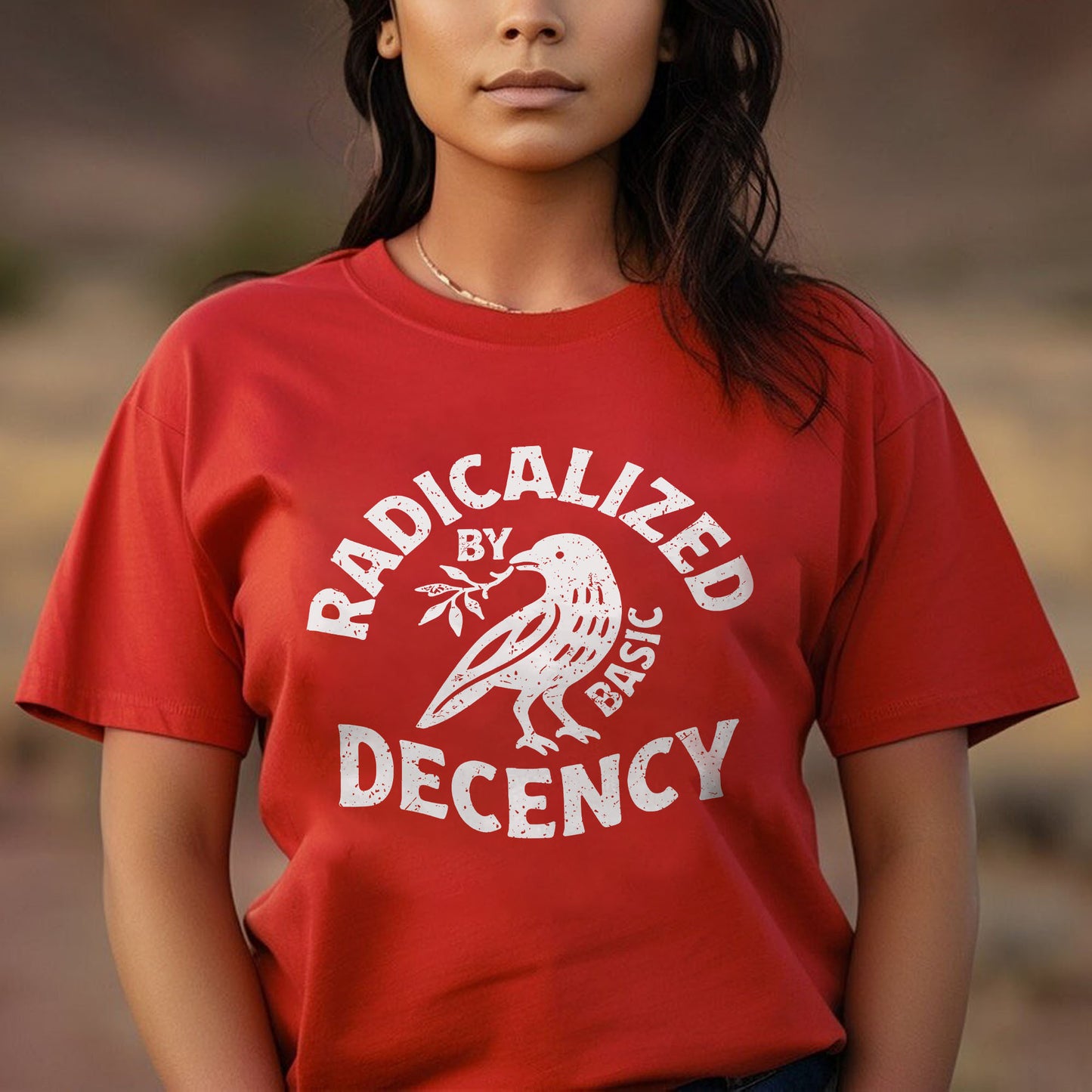 Radicalized by Basic Decency Unisex T-shirt/T-shirt V-neck/Hoodie/Sweatshirt