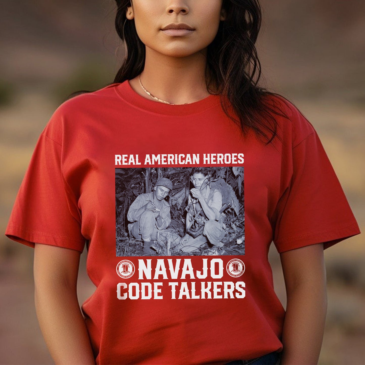 Navajo Code Talkers Real American Heroes Native Land Unisex T-Shirt/T-Shirt V-Neck/Hoodie/Sweatshirt
