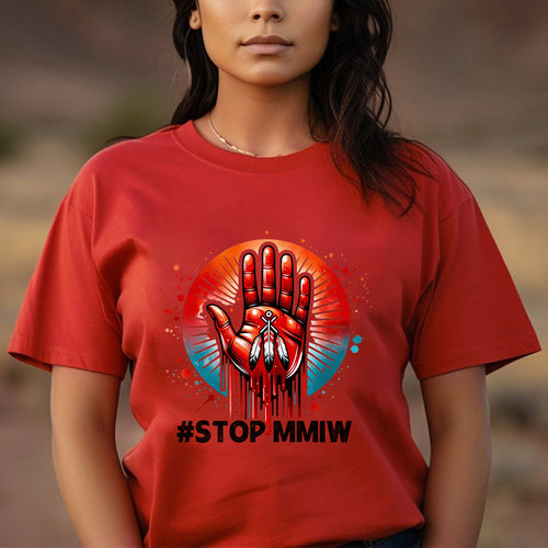 MMIW Stop Red Hand Unisex T-Shirt/T-shirt V-Neck/Hoodie/Sweatshirt