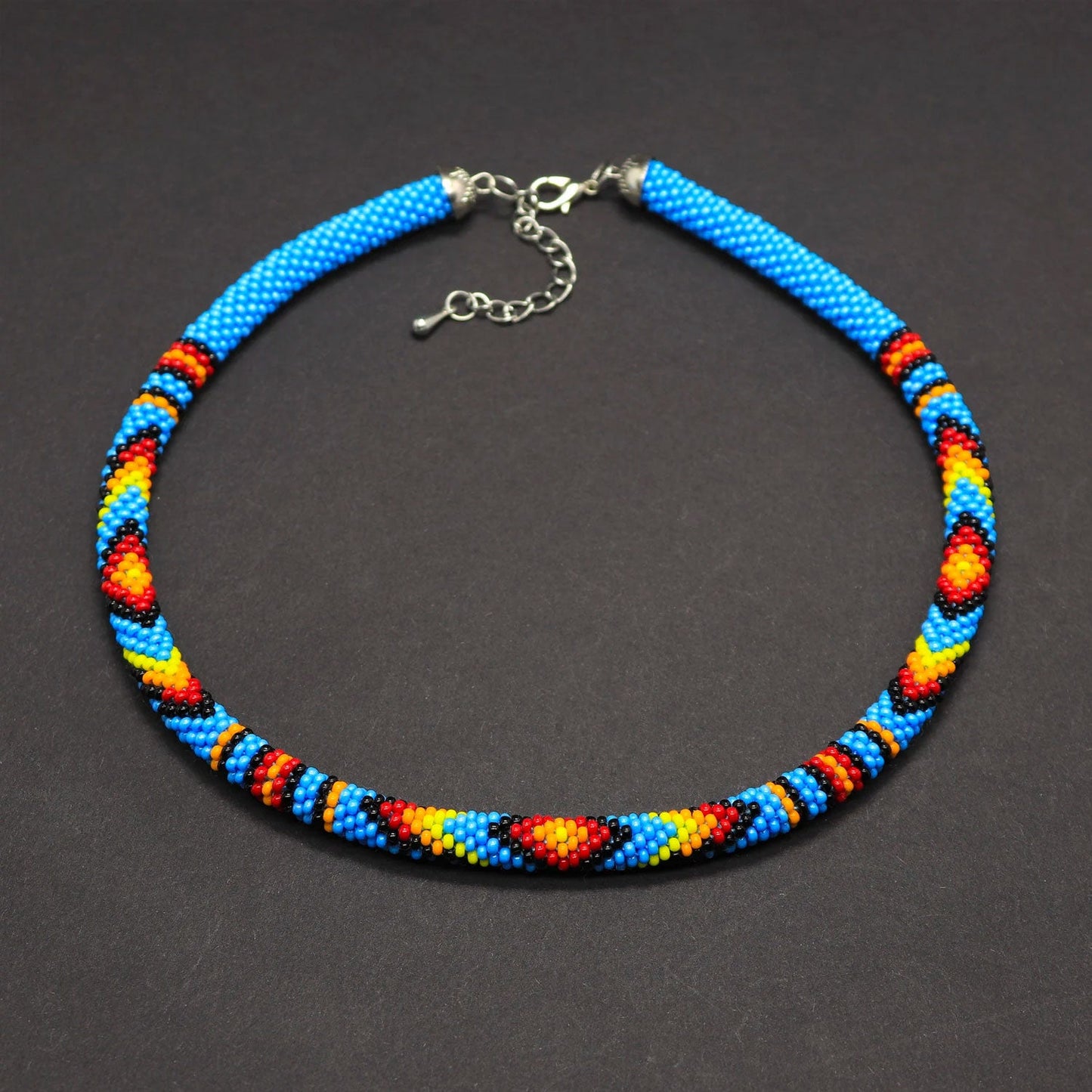 SALE 50% OFF - Inspired Beaded Handmade Necklace Unisex With Native American Style