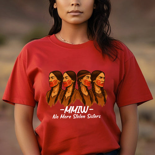 No More Stolen Sisters With Red Hand - MMIW Unisex T-Shirt/Hoodie/V-Neck/Sweatshirt