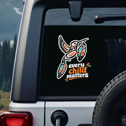 Every Child Matters Hummingbird - Vinyl Decal Orange Shirt Day Awareness