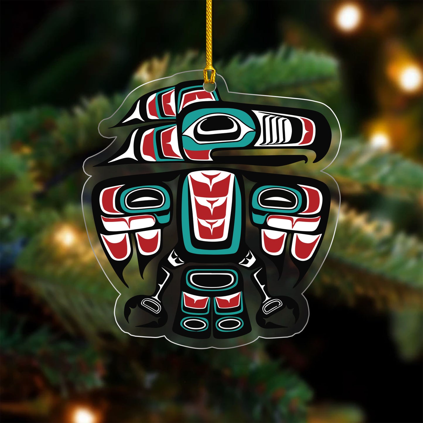 Pacific Northwest Totem - Indigenous Tribal Art Holiday Decor Flat Acrylic
