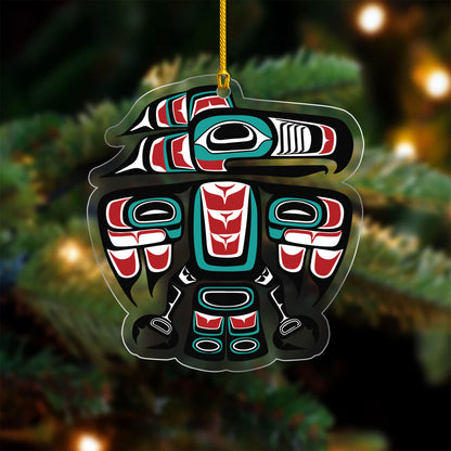 Pacific Northwest Totem - Indigenous Tribal Art Holiday Decor Flat Acrylic
