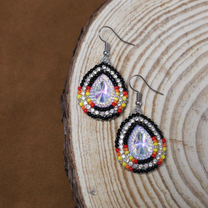 SALE 50% OFF - Tear Drop Earrings Beaded Handmade Earrings For Women