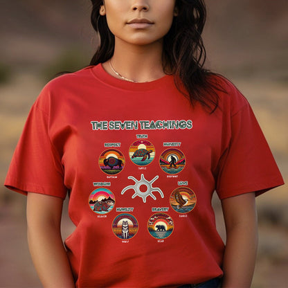 The Seven Sacred Laws Animal Symbols Indigenous Unisex T-Shirt/T-Shirt V-Neck/Hoodie/Sweatshirt