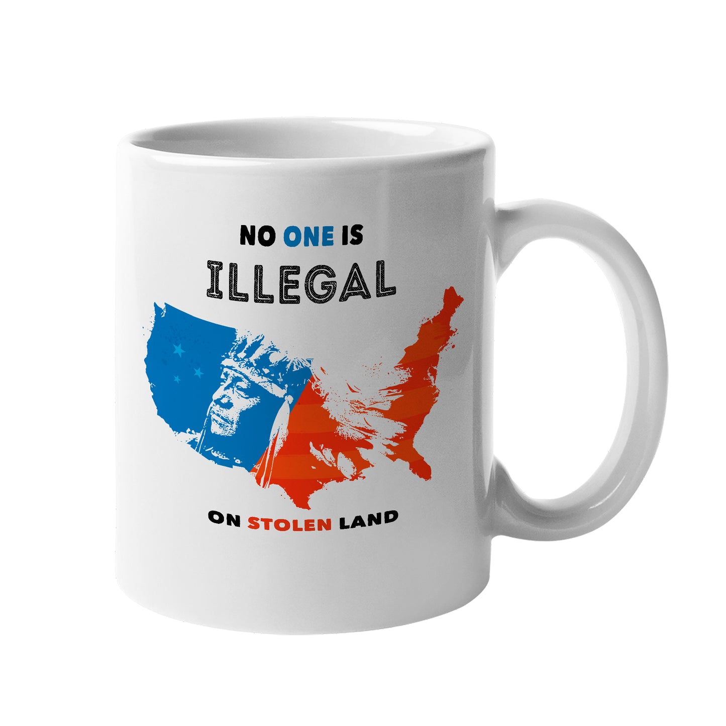 No One Is Illegal On Stolen Land. We Walk On Native Land Mug S22