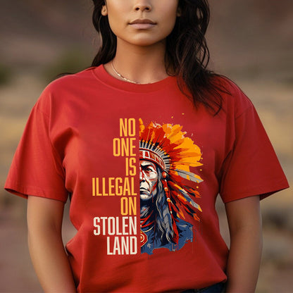 NO ONE IS ILLEGAL ON STOLEN LAND Unisex T-Shirt/T-Shirt V-Neck/Hoodie/Sweatshirt