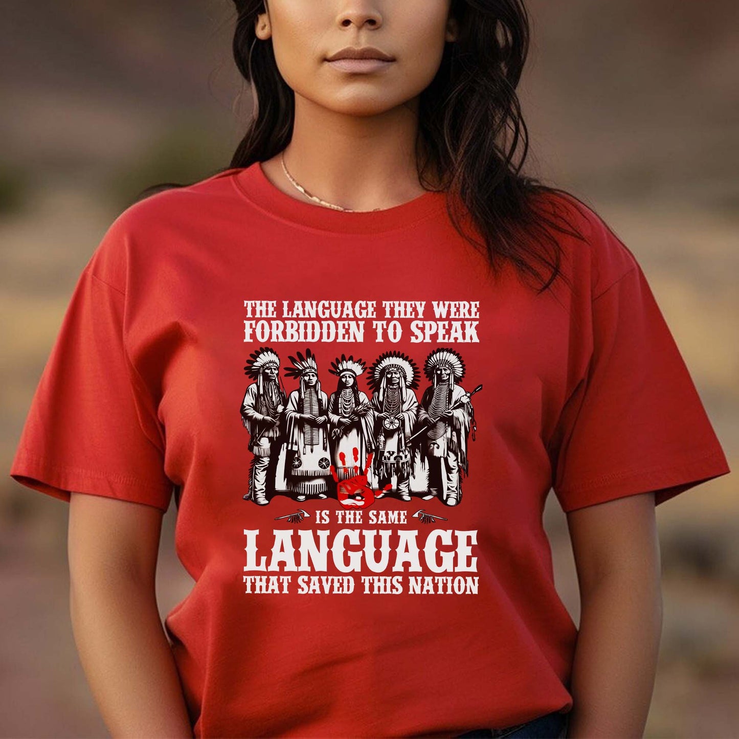 The Language That Saved This Nation - Indigenous Pride Unisex T-Shirt/T-Shirt V-Neck/Hoodie/Sweatshirt