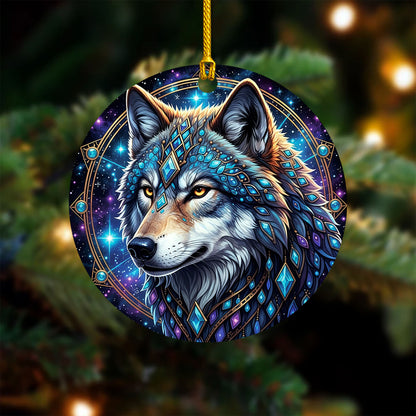 Galaxy Wolf - Crystal Spirit Animal Starry - Unique Christmas Gift Decor Flat Acrylic