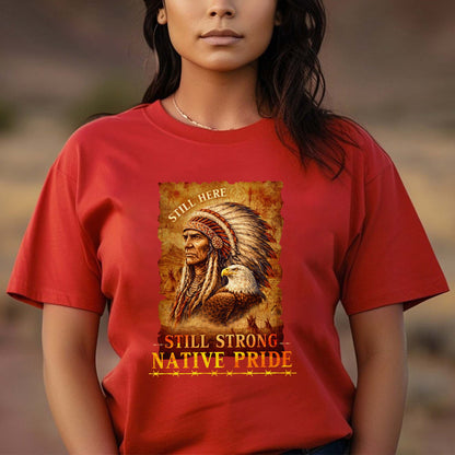 Native Pride "Still Here Still Strong" Warrior & Eagle Vintage Unisex T-shirt/T-shirt V-neck/Hoodie/Sweatshirt