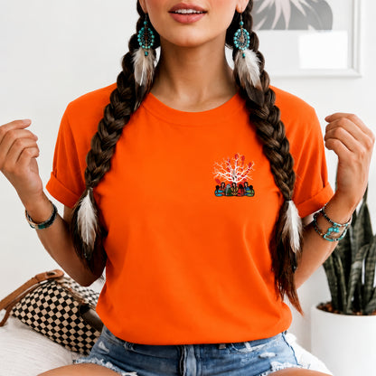 Every Child Matters Indigenous Roots Red Hand Design For Orange Shirt Day - Two sides - Unisex T-shirt/V-neck T-shirt/Hoodie/Sweatshirt