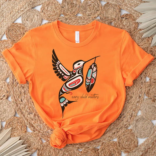 Every Child Matters Hummingbird With Feather Design Unisex T-shirt/Hoodie/Sweatshirt