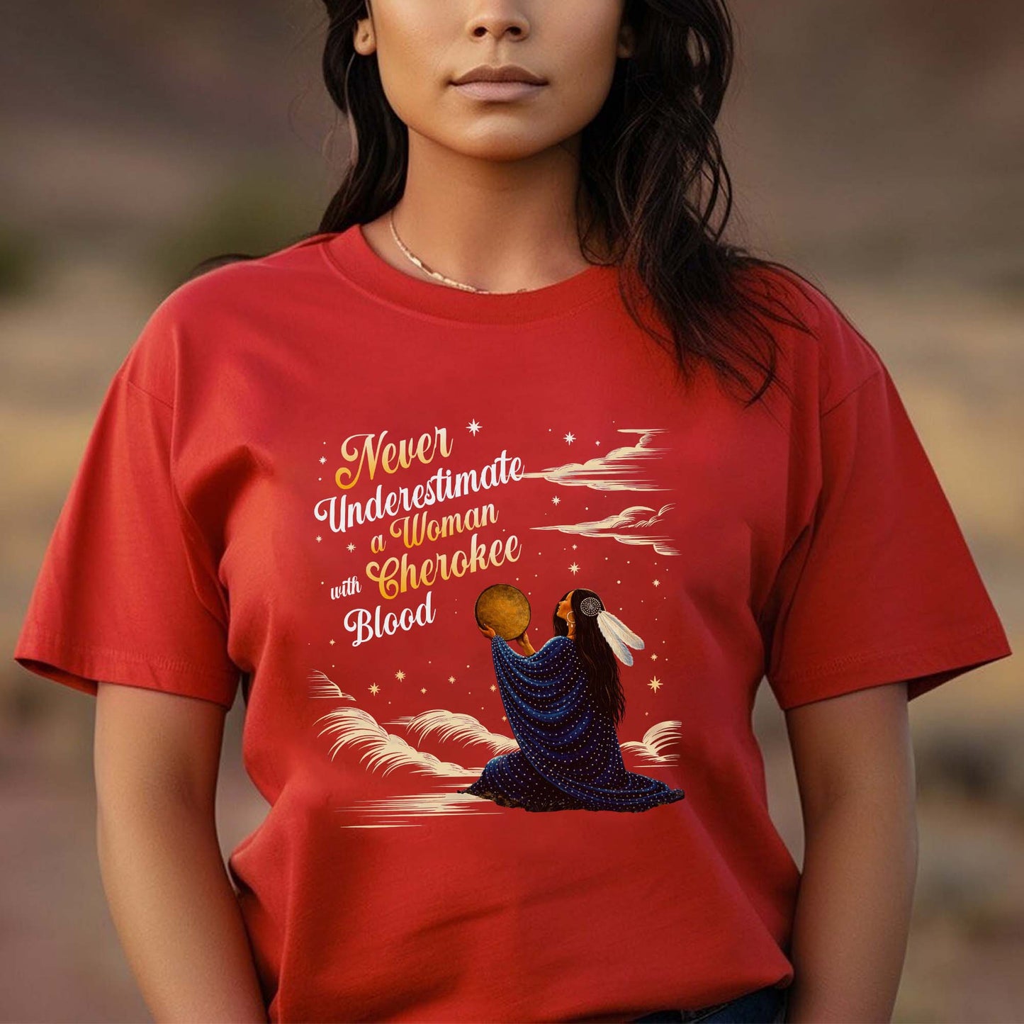 Custom Native American Tribe - Never Underestimate Indigenous Women Unisex T-Shirt/T-Shirt V-Neck/Hoodie/Sweatshirt